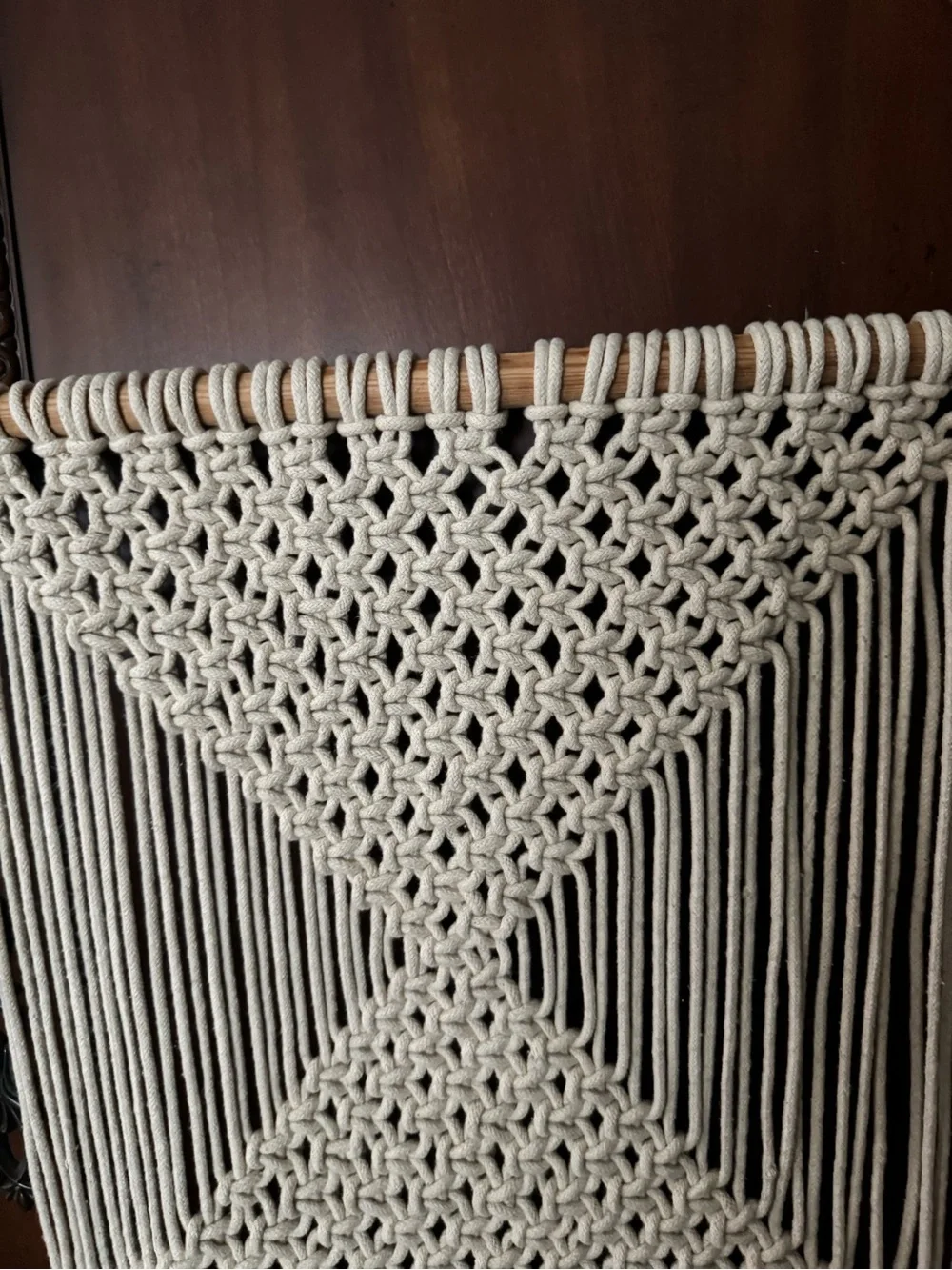 Handcrafted Cream Macramé Wall Hanging - Boho Home Wall Decor
